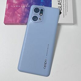 Cover Flip Per Oppo Find X5 Pro Custodia Libro Nera a Specchio Clear