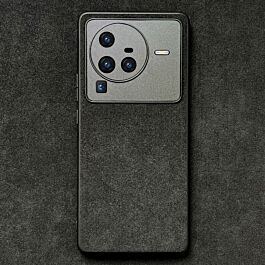 HAOYE Cover Per VIVO X80 Pro 5G, Retro In Vetro Temperato Effetto Marmo, Bordo Morbido TPU, Antigraffio