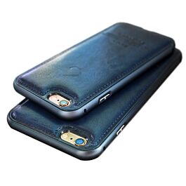 QL Aluminum Frame and Genuine Leather Case For iPhone 6 / 6S / 6P / 6SP /  7P / 8P