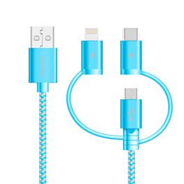 Momax Múltiple Cable De Carga Usb Nylon Trenza... 3.3 Pies Momax Múltiple Cable De Carga Usb Nylon Trenza... 3.3 Pies