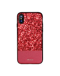 Protective PU and PC and TPU Bling Case for iPhone X