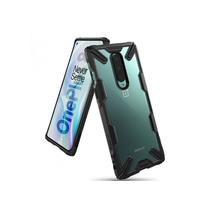 Moex Collana E Custodia Per Cellulare OnePlus 8 – Tracolla Regolabile Con Cover In Silicio Nero