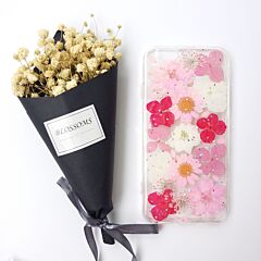 Real Dried Flower Soft TPU and Hard PC Case for iPhone X