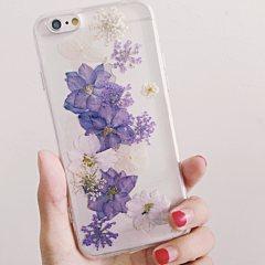 Real Dried Crape Myrtle Flower Soft TPU Case