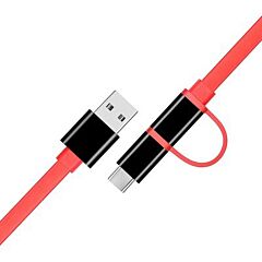 2 in 1 type c and micro USB cable