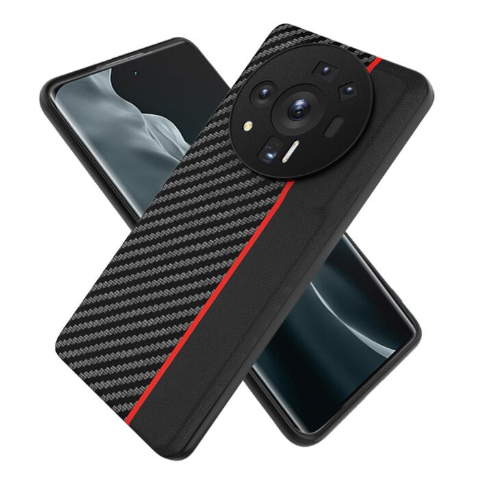  FZYM Carbon Fibers Case for Xiaomi 12S Ultra,Black