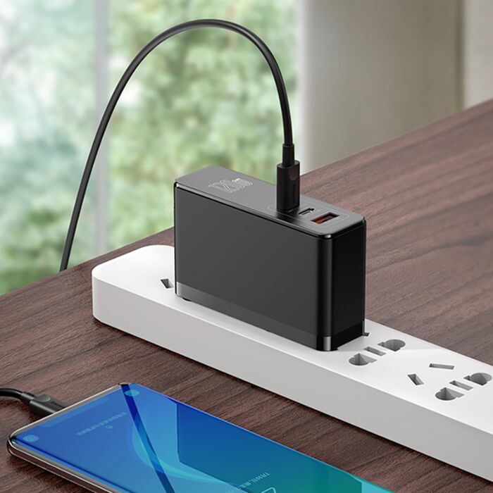 Drugstore :: Univers mobile :: Chargeur Baseus GaN2 Pro 120W 2x USB-C + USB  + Câble USB-C (CCGAN-J01) (Noir) - Quick charger PD