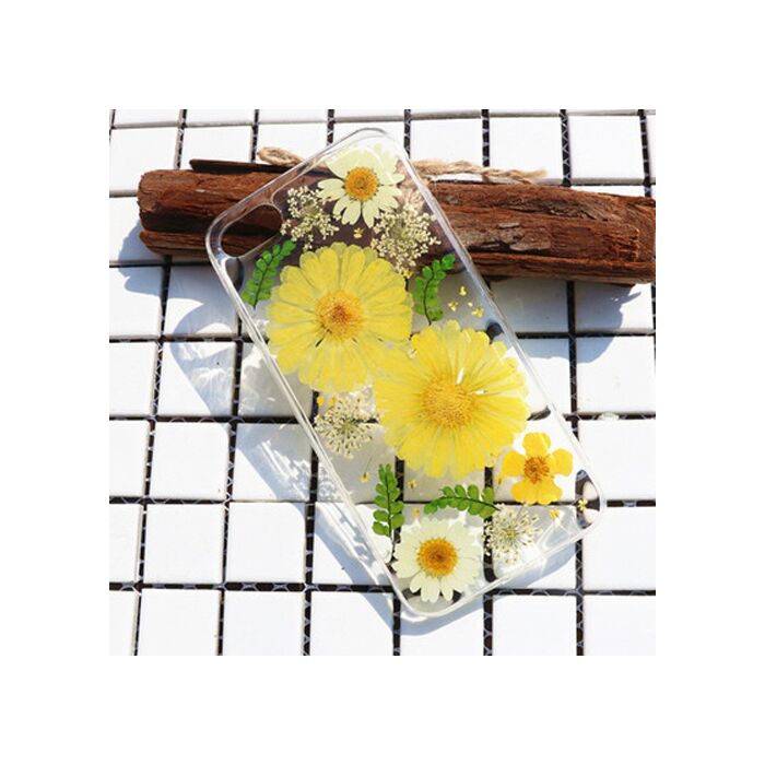 ZW Protective Handmade Real Dried Flower Soft TPU and Hard PC case for