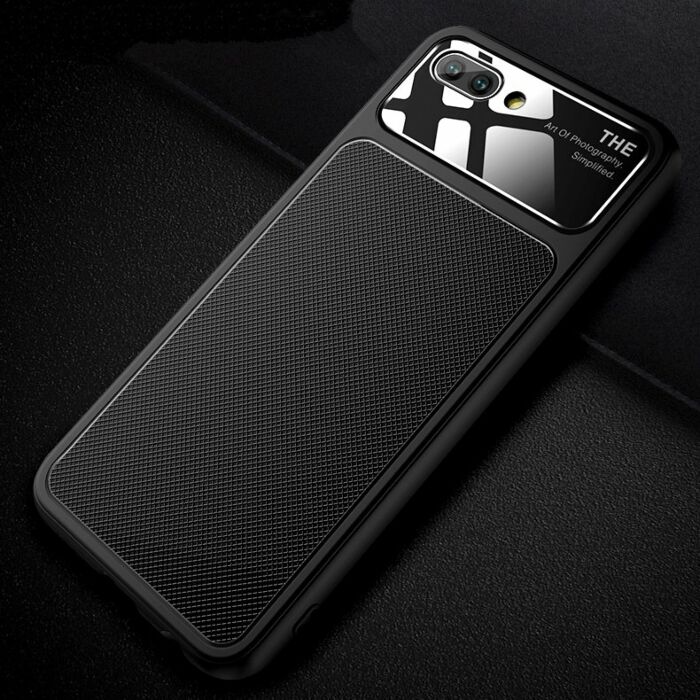 TPU Fibre de Carbone Silicone Souple Bumper Case Cover Protection Premium Non Slip Surface Housse Etui Anti-Choc et Anti-Rayures Aksuo for Huawei P10 Lite Coque Gris