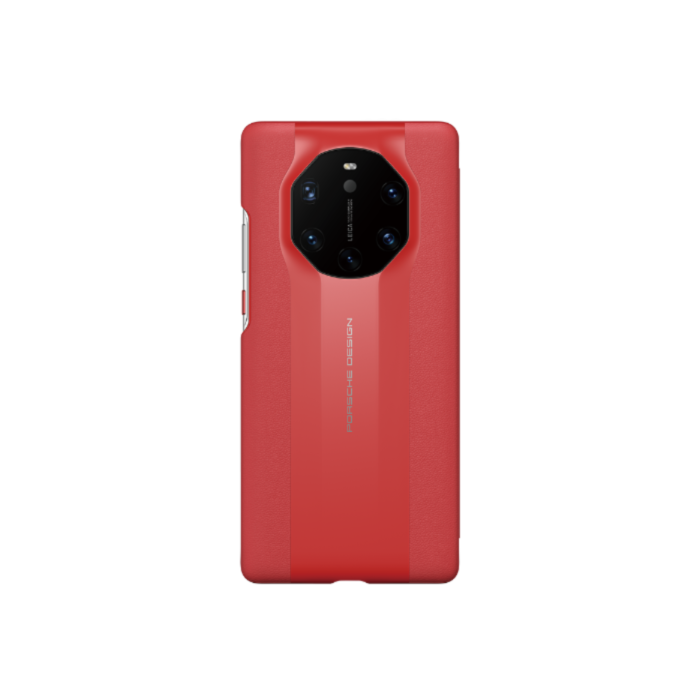 official smart view flip leather case for huawei mate 40 rs porsche design red