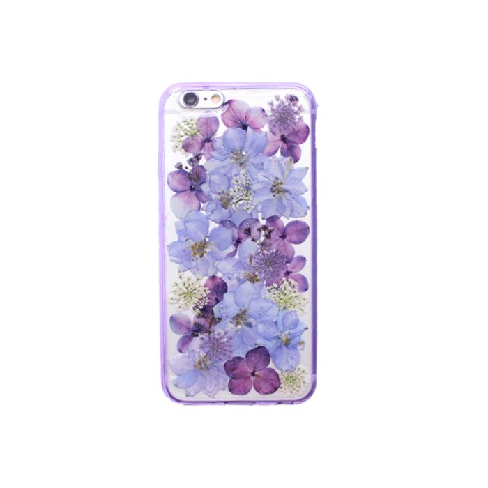 Hhsj Protective Soft Case With Real Dried Purple Flower For Iphone 7 8 7 Plus 8 Plus