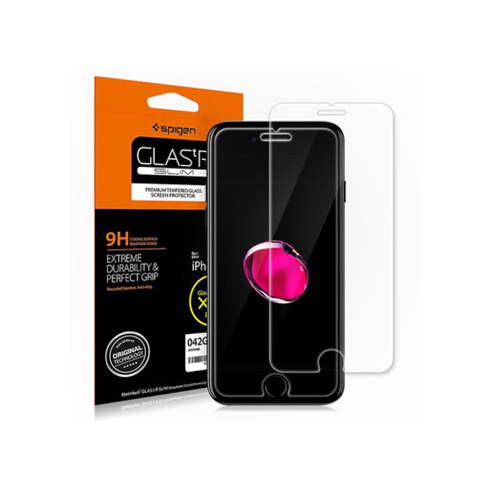 Spigen 3d Curved Tempered Glass Screen Protector For Iphone 7 Plus 8 Plus 2 Pack