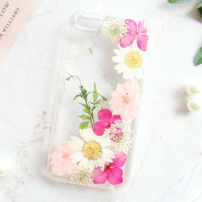 Handmade Real Dried Flower Case Protective Phone Cover