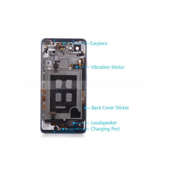 rear case assembly for google pixel 2 xl black white