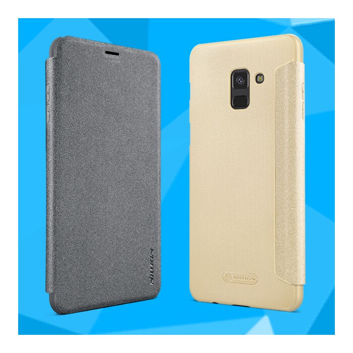 nillkin protective flip leather case for samsung galaxy a8 2018