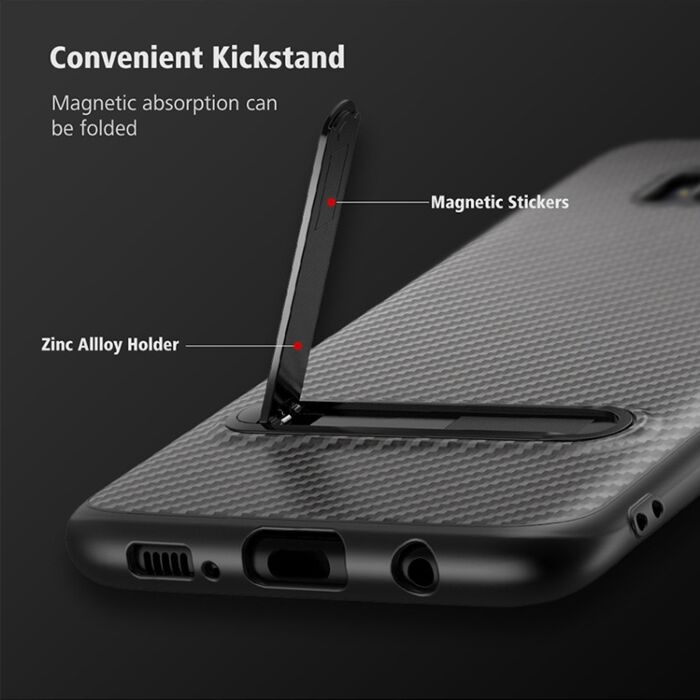 Floveme Shockproof Carbon Fiber Kickstand Case For Samsung Galaxy S8 S8 S9 S9 S9 Plus Floveme Shockproof Carbon Fiber Kickstand Case For Samsung Galaxy S8 S8 S9 S9 S9 Plus