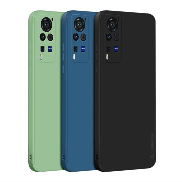 ILING Cover per vivo X60 Pro Case, Silicone Colorato, Proteggi la Fotocamera, Custodia Antiurto Ultrasottile da Donna (Nero