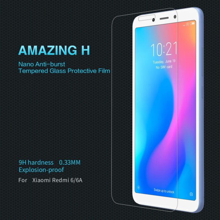 Nillkin 0 33mm 9h Anti Explosion Tempered Glass Screen Protector For Xiaomi Redmi 6 Or Redmi 6a