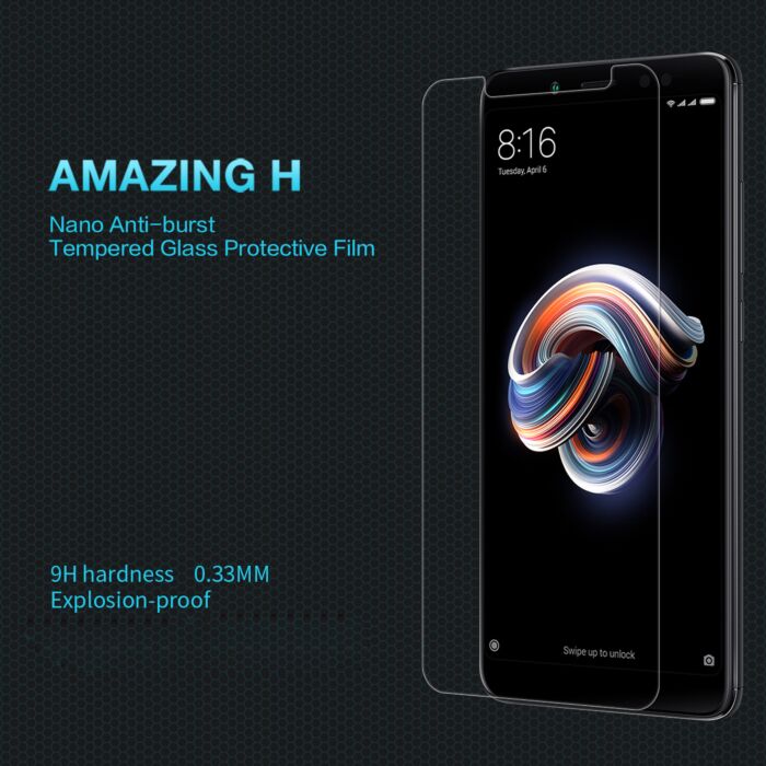 Nillkin 0 33mm 9h Anti Explosion Tempered Glass Screen Protector For Xiaomi Redmi Note 5