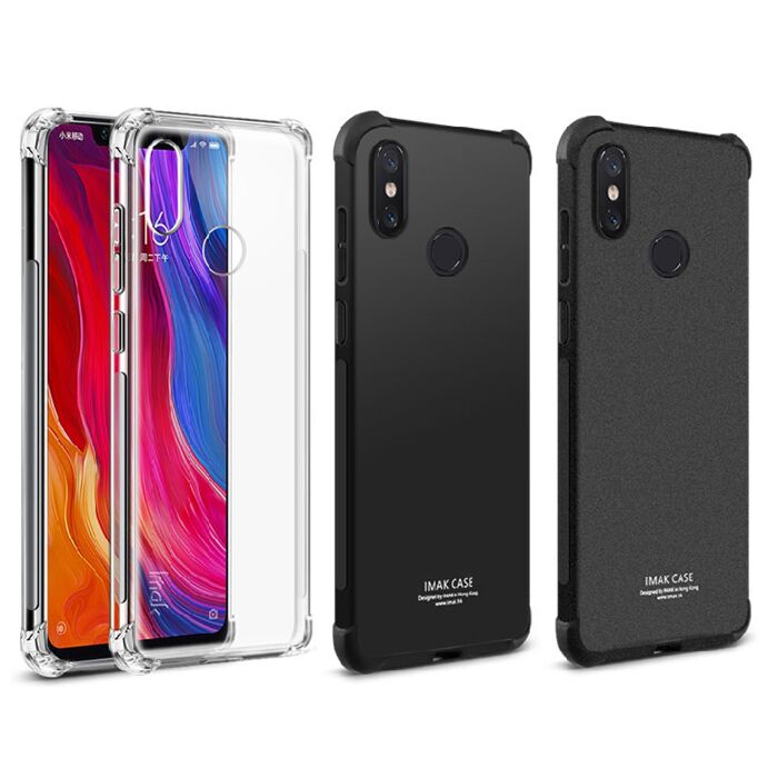 Imak Shockproof Soft TPU Case with Four Corners Full Strengthen Protection For Xiaomi Mi 8