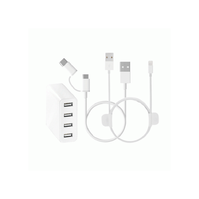 Xiaomi 4 Ports Charger ( US Standard ) and Cable Bundle